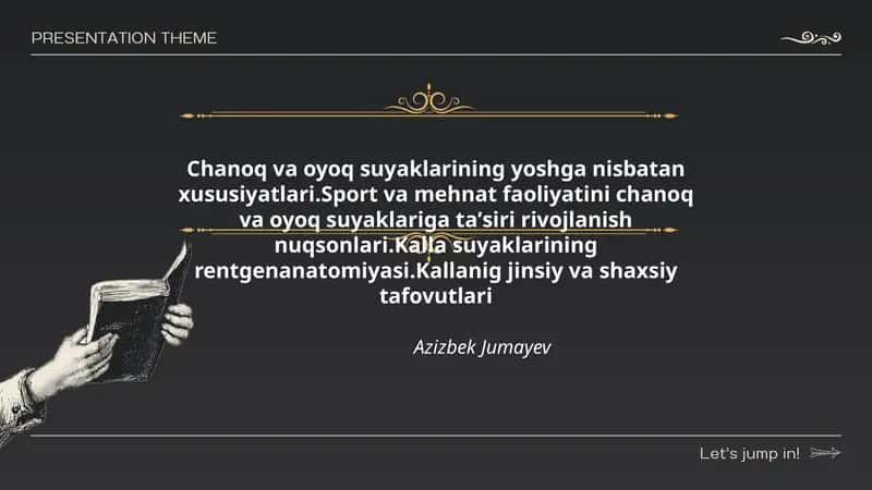 Yoshga nisbatan xususiyatlari