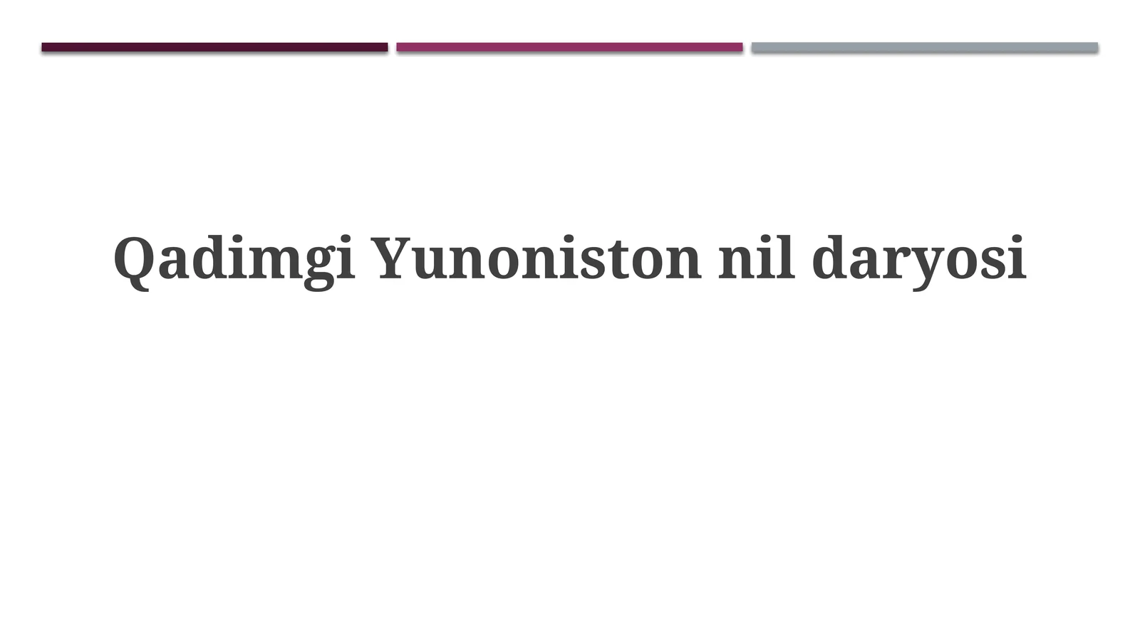 Qadimgi Yunoniston va Nil daryosi