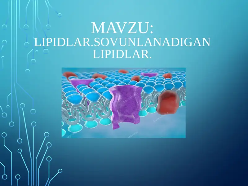 Lipidlar.Sovunlanadiganlipidlar