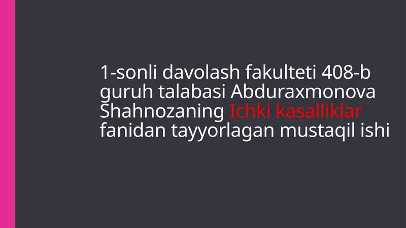 Bo'g'im Sindromi va Uning Asosiy Kasalliklari