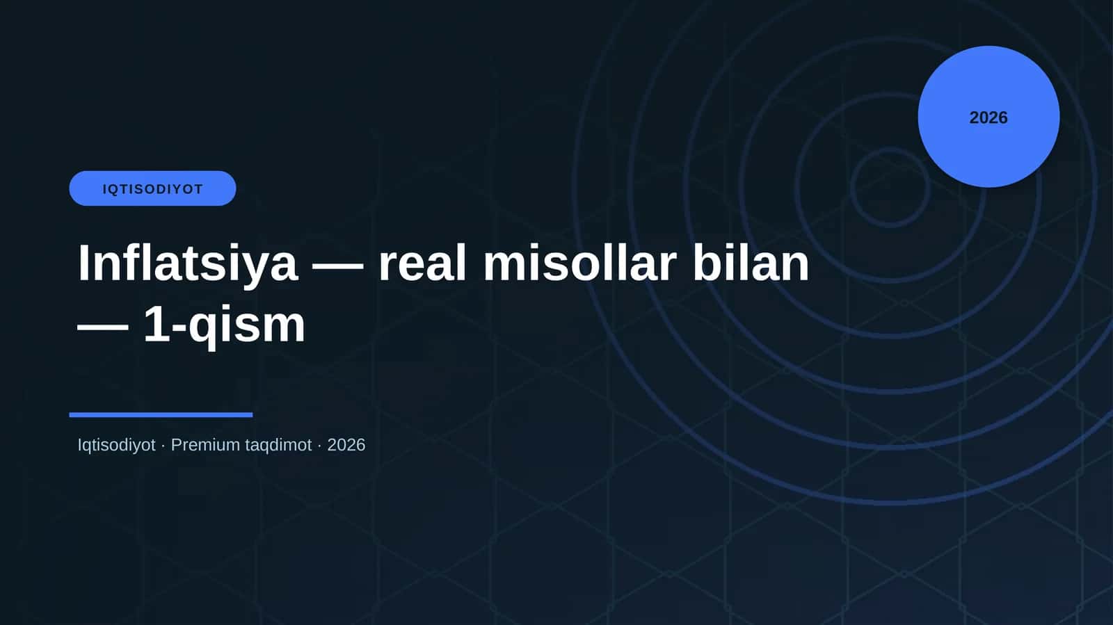 Inflatsiya — real misollar bilan — 1-qism