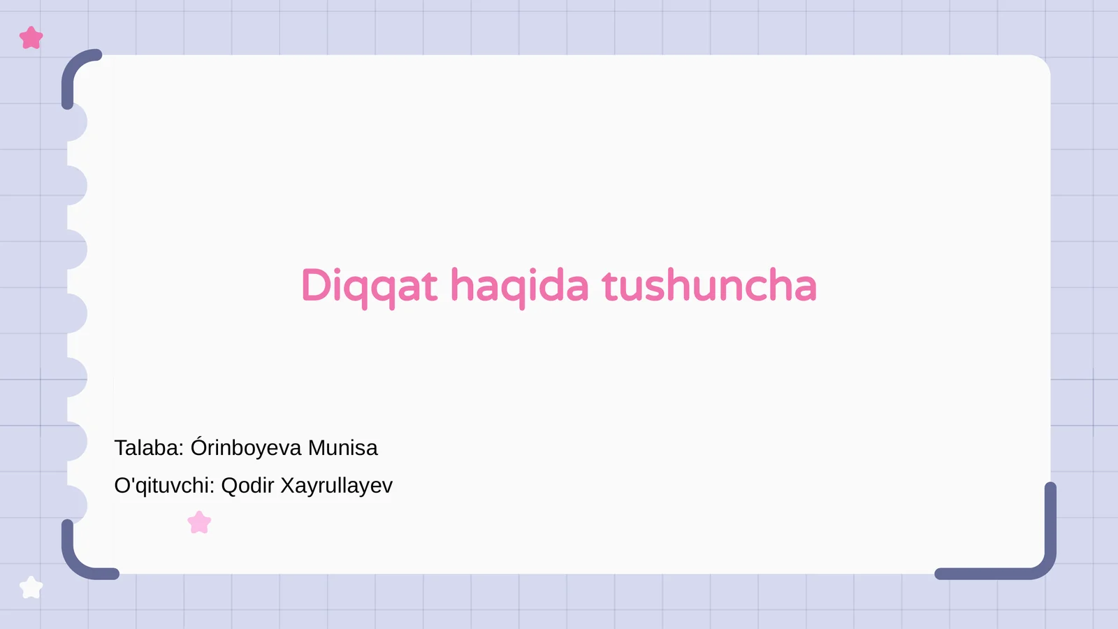 Diqqat haqida tushuncha