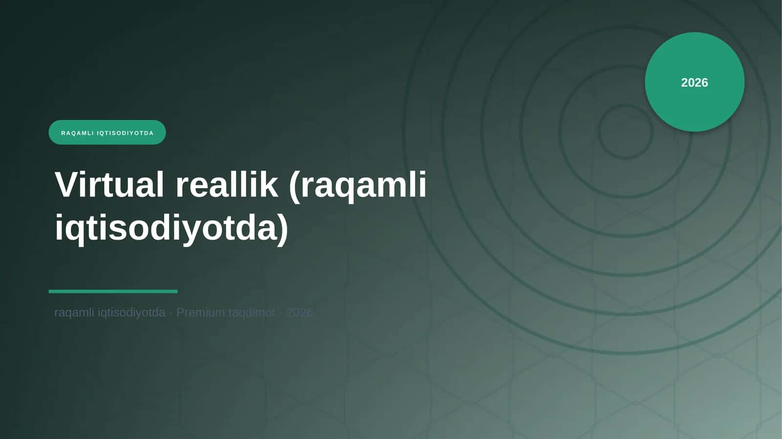 Virtual reallik (raqamli iqtisodiyotda)