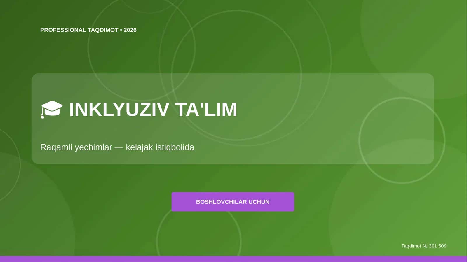 PROFESSIONAL TAQDIMOT • 2026