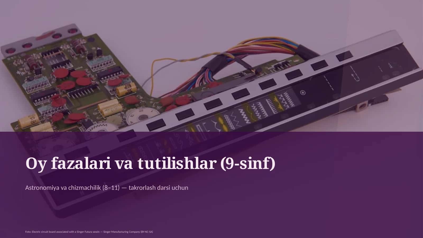 Oy fazalari va tutilishlar (9-sinf)