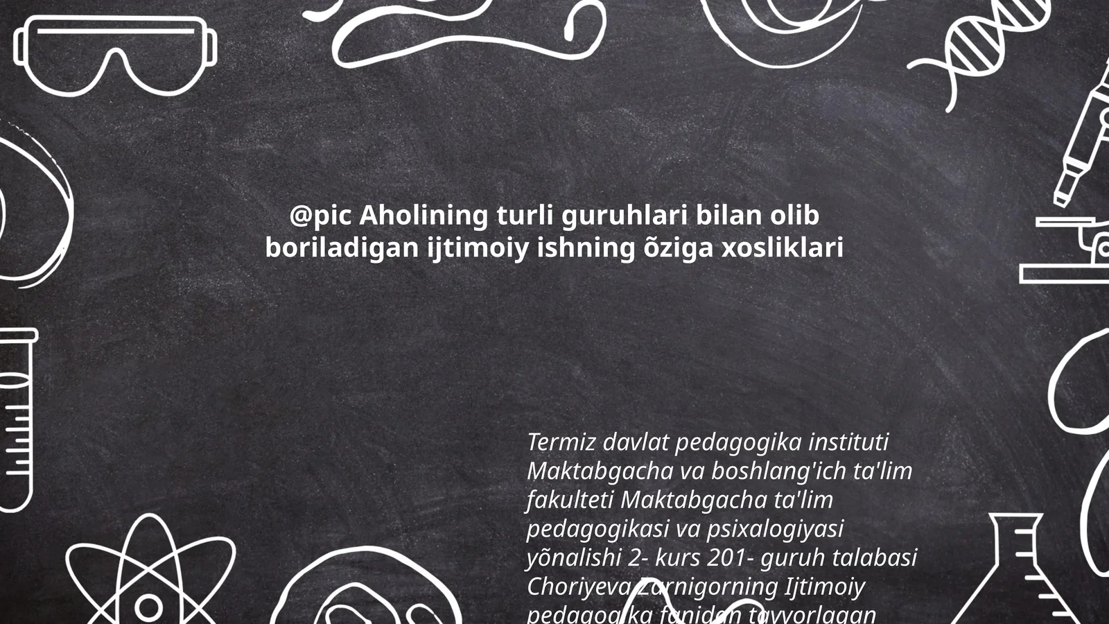 Ijtimoiy pedagogika fanidan mustaqil ish
