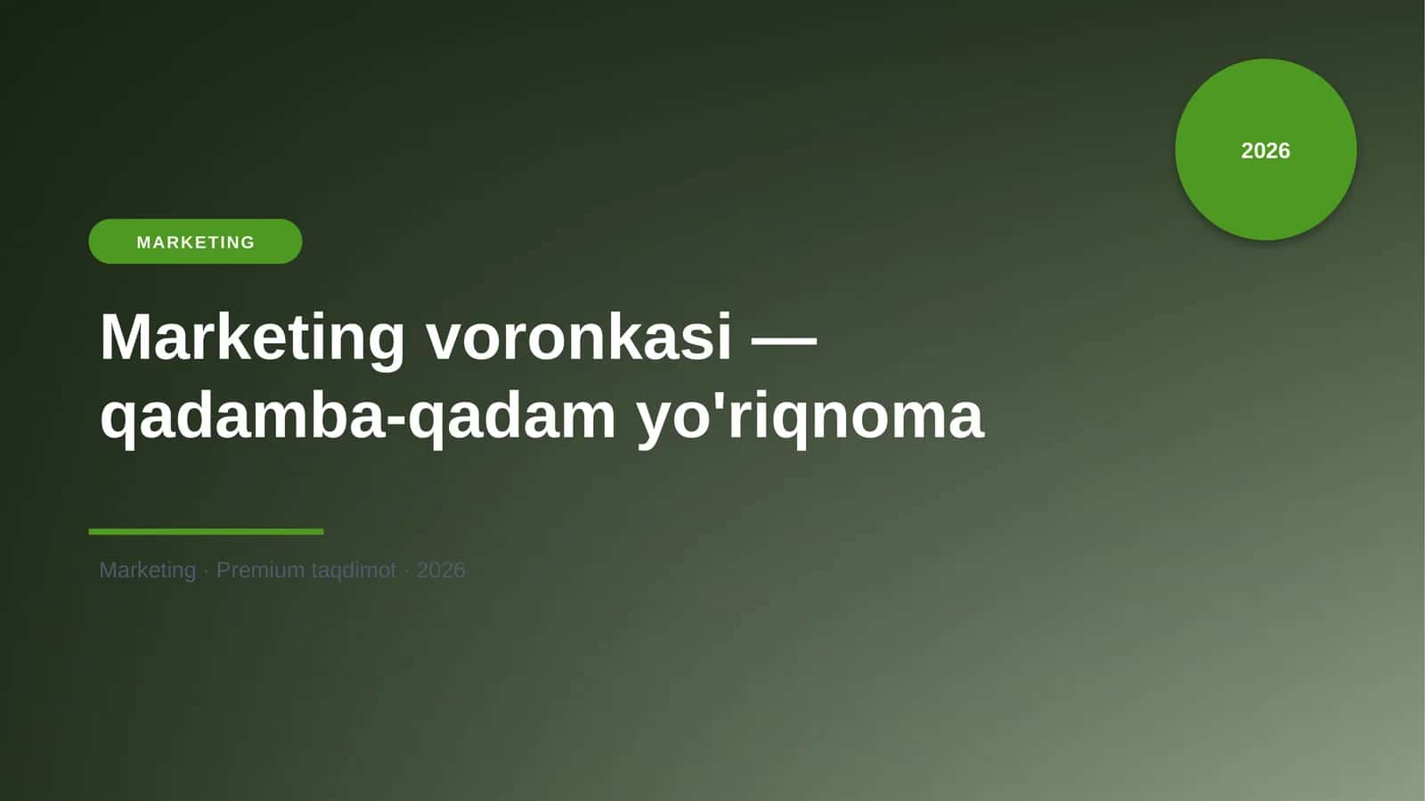Marketing voronkasi — qadamba-qadam yo'riqnoma