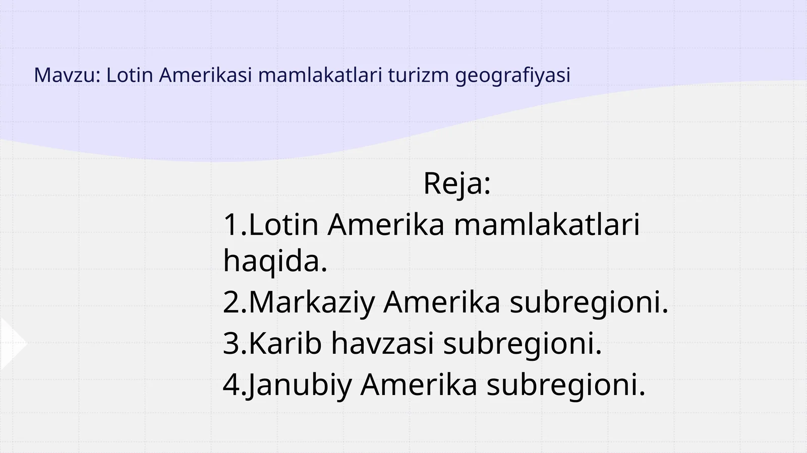 Lotin Amerikasi mamlakatlari turizm geografiyasi