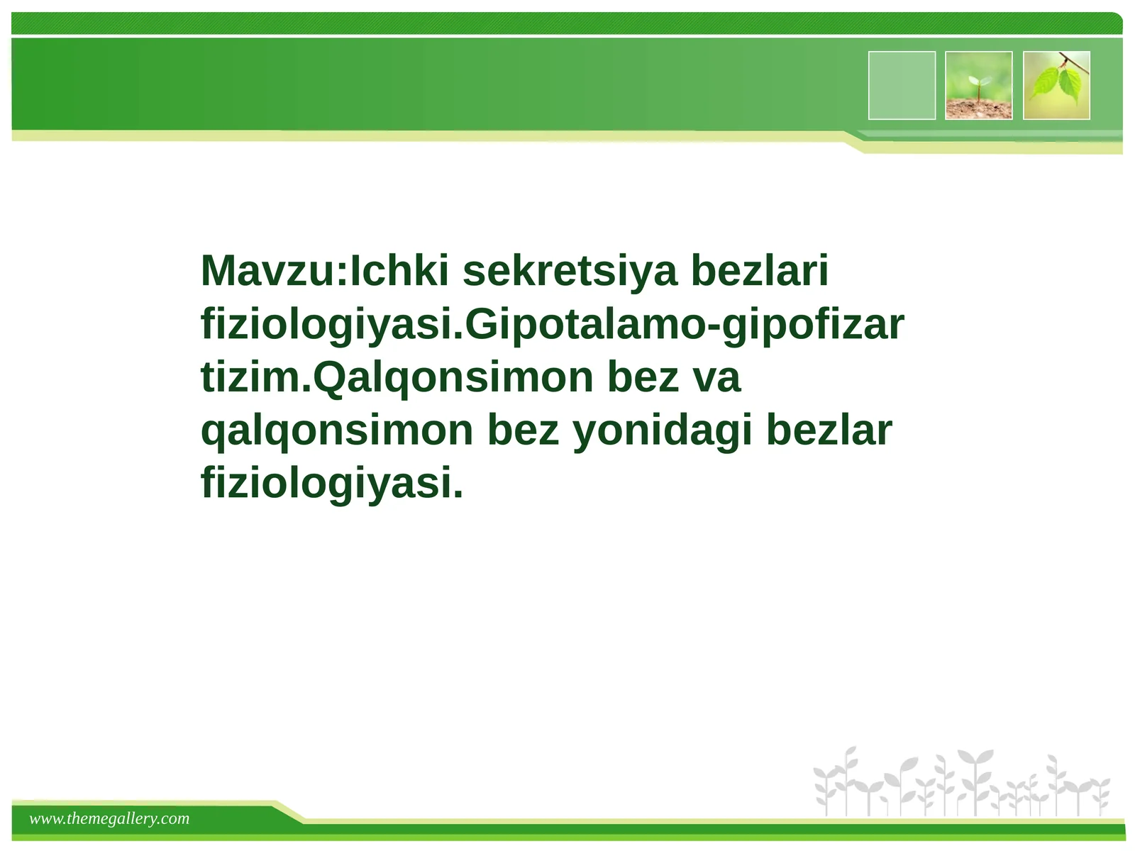 Ichki sekretsiya bezlari fiziologiyasi