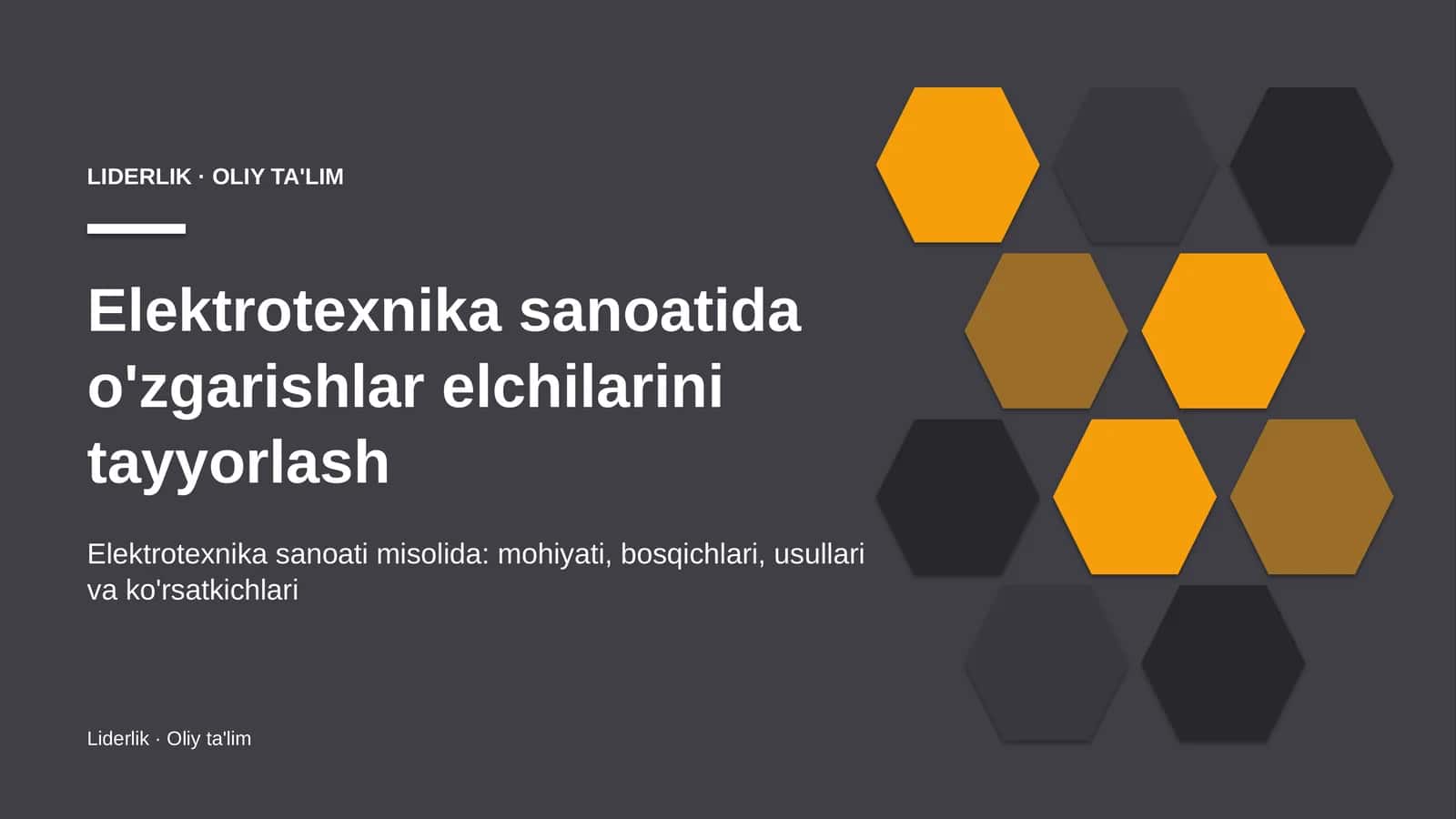 elektrotexnika sanoatida o'zgarishlar elchilarini tayyorlash 1557
