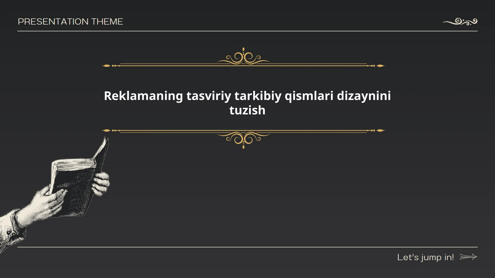 Reklamaning tasviriy tarkibiy qismlari dizaynini tuzish
