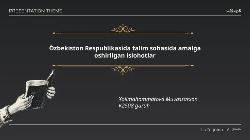 Talim sohasida islohotlar