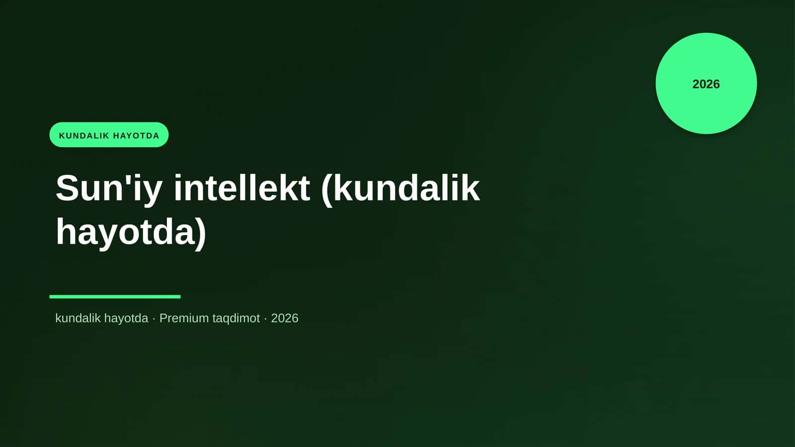 Sun'iy intellekt (kundalik hayotda)