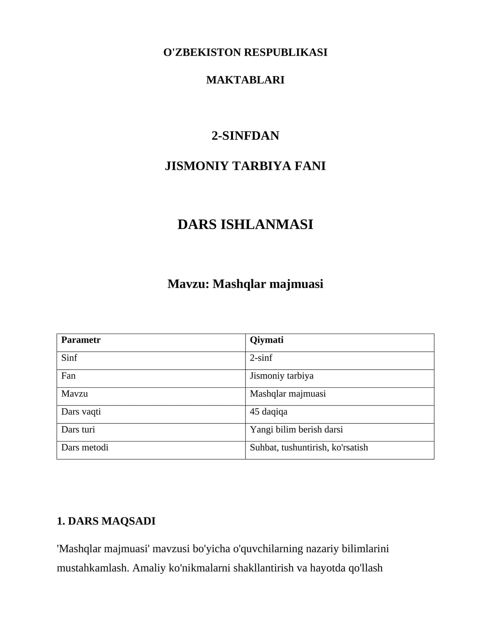 Mashqlar majmuasi