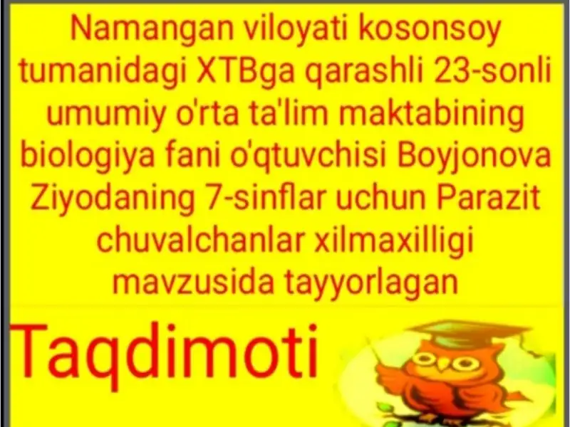 Parazit chuvalchanglarning xilma-xilligi