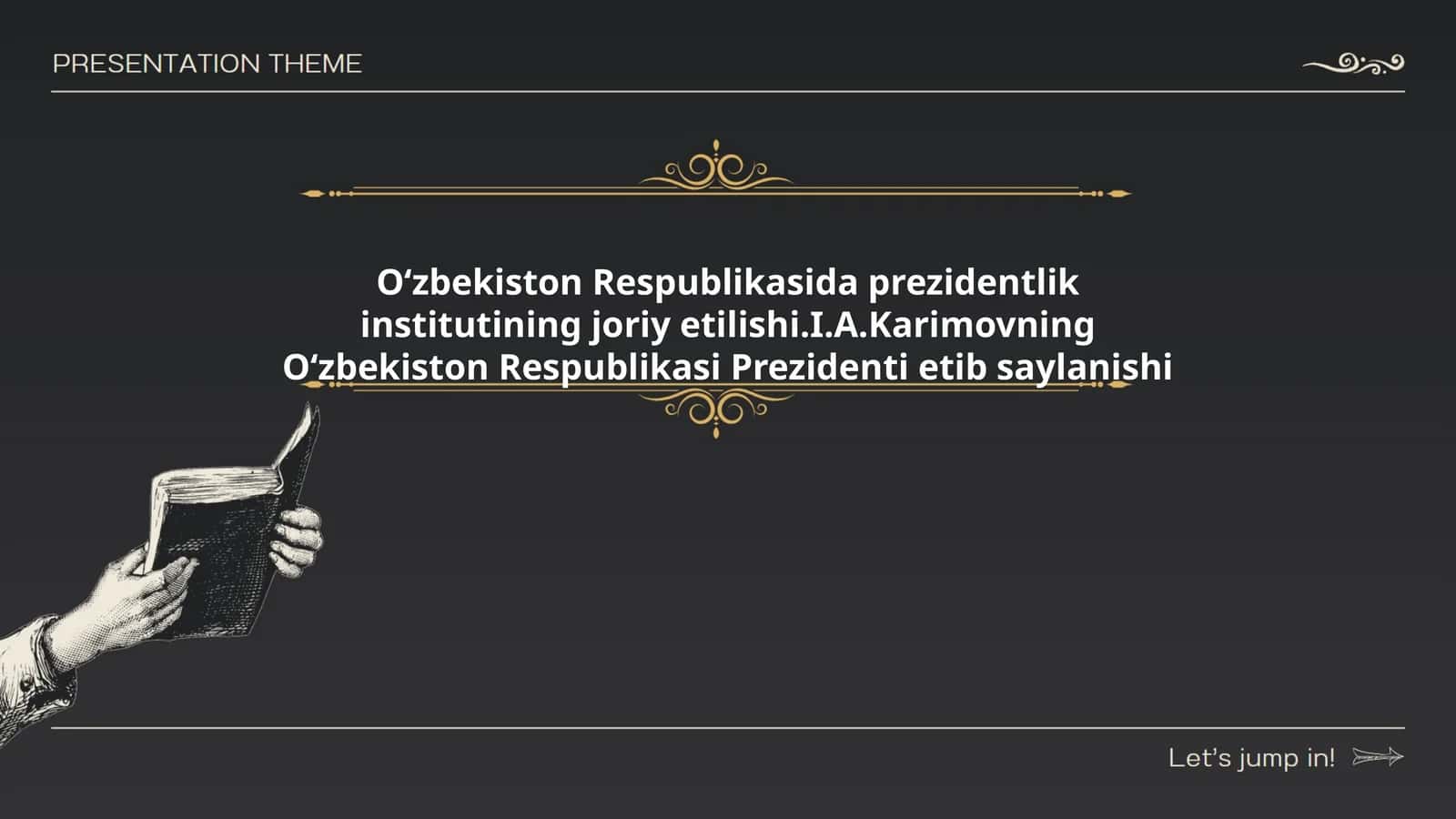 Oʻzbekiston Respublikasida prezidentlik institutining joriy etilishi.I.A.Karimovning Oʻzbekiston Respublikasi Prezidenti etib saylanishi