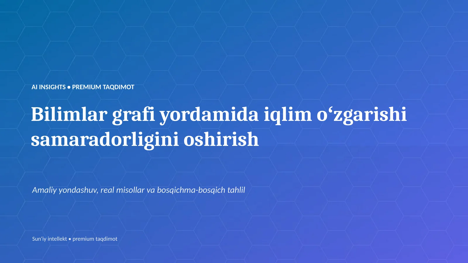 Sun'iy intellekt • premium taqdimot