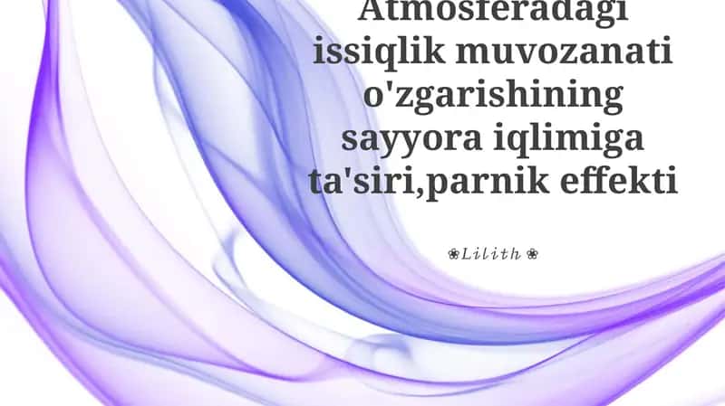 Iqlimiy o'zgarishning sayyoramizga ta'siri