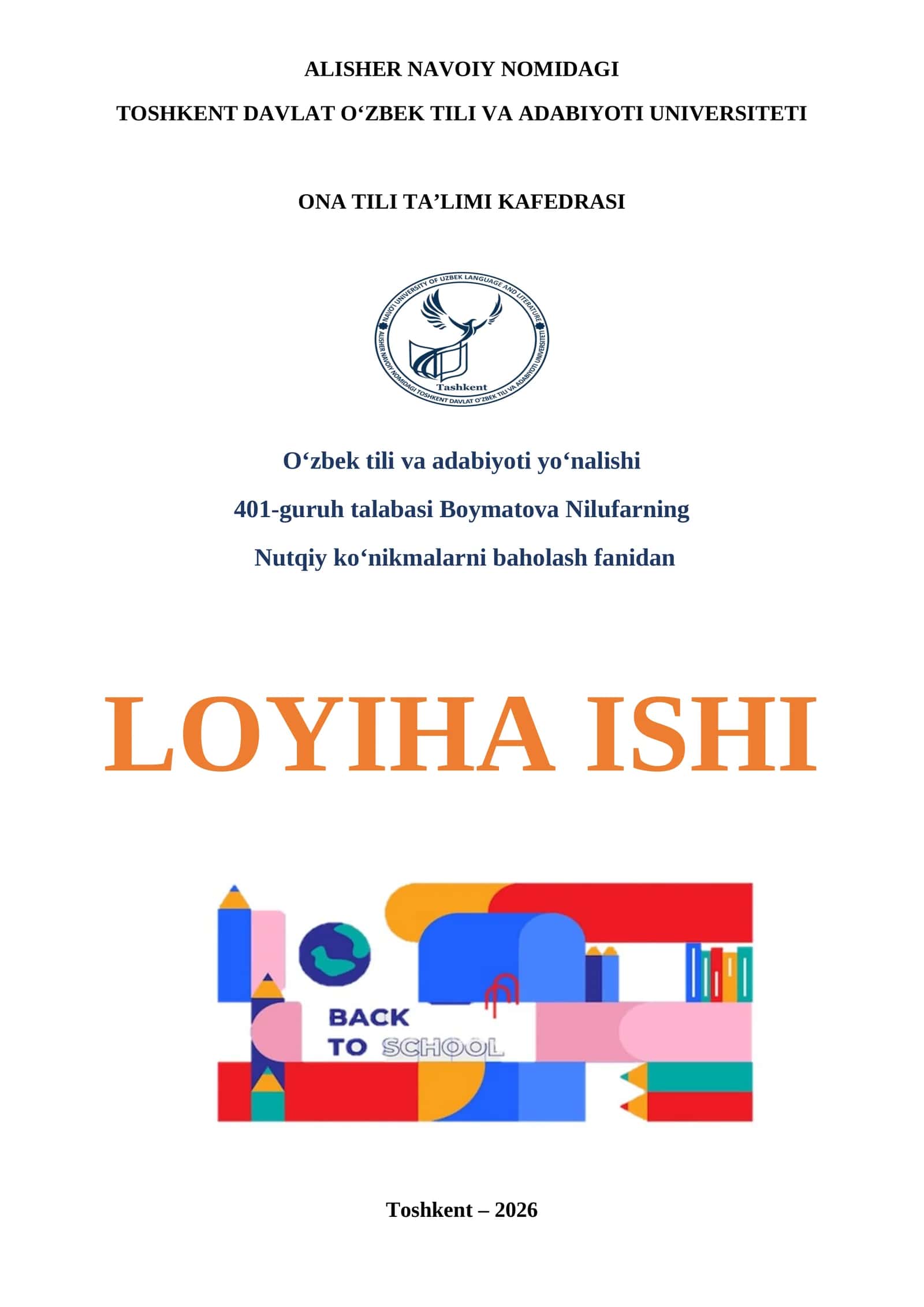 NUTQIY KO'NIKMA LOYIHA