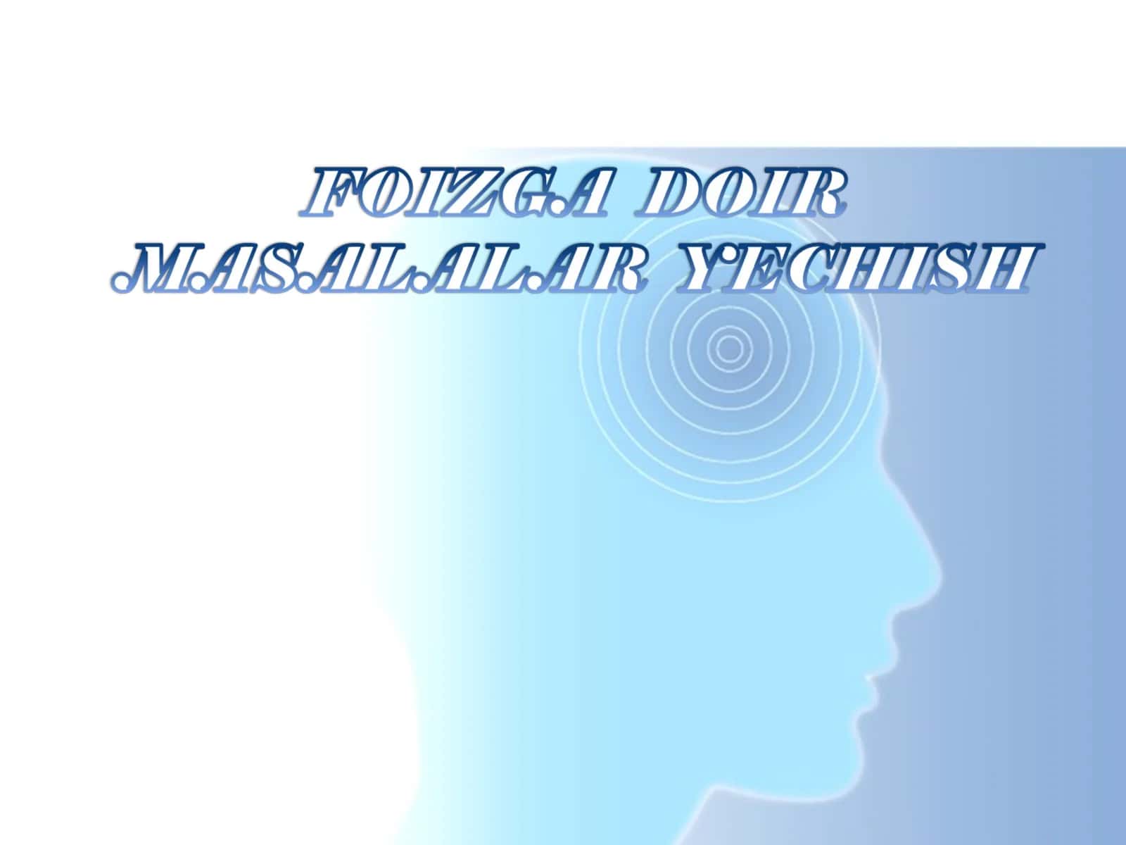 FOIZGA DOIR MASALALAR YECHISH