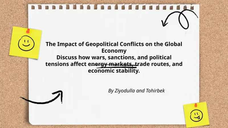 The Impact of Geopolitical Conflicts on the Global Economy