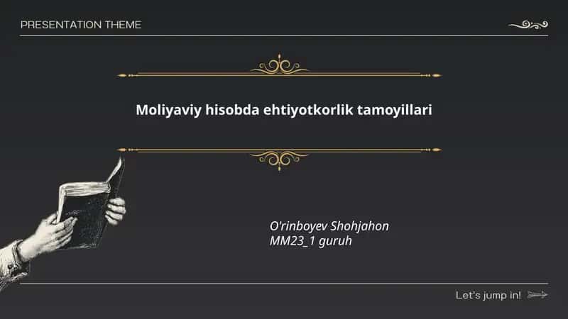 Moliyaviy hisobda ehtiyotkorlik tamoyillari