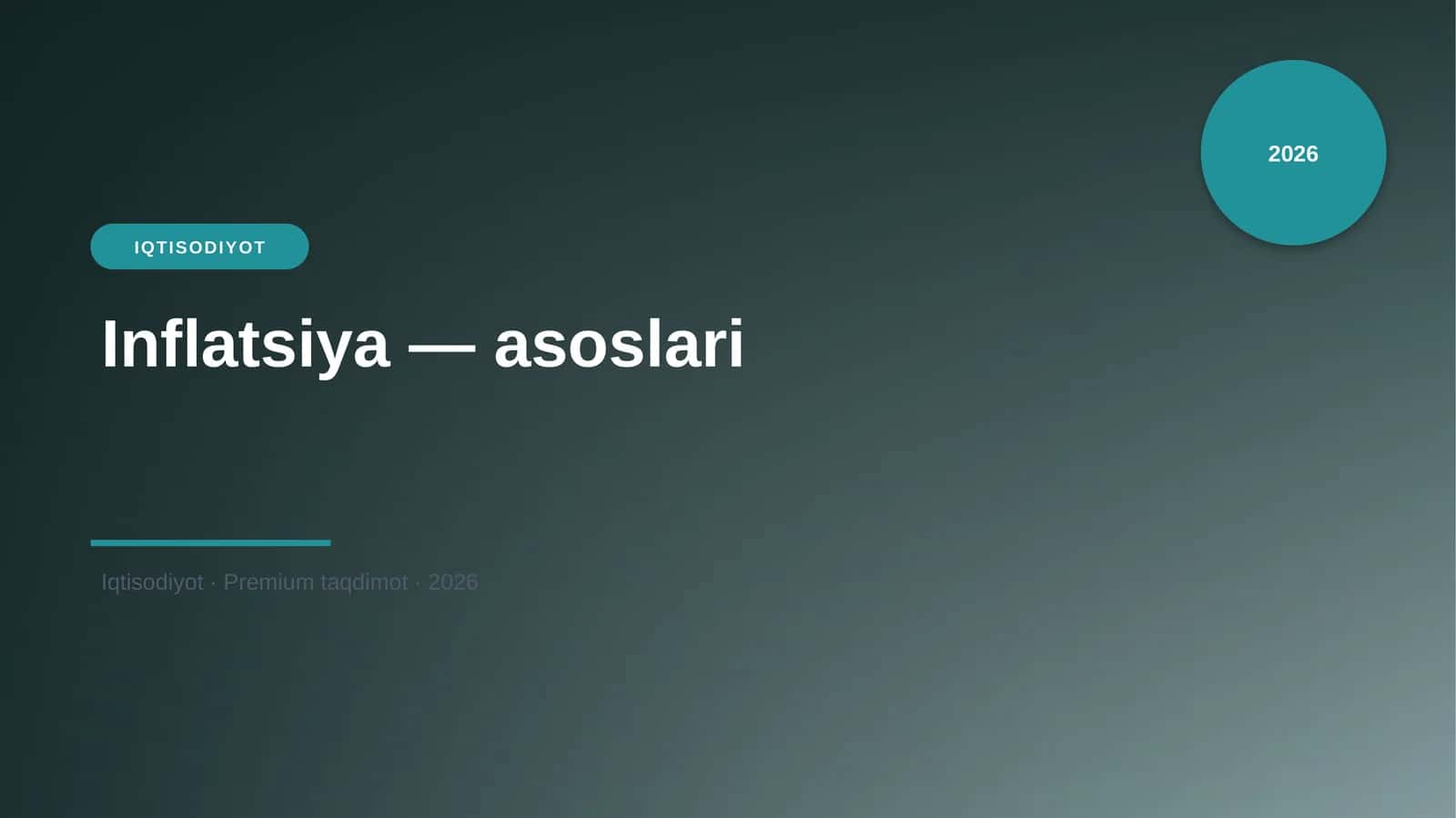 Inflatsiya — asoslari