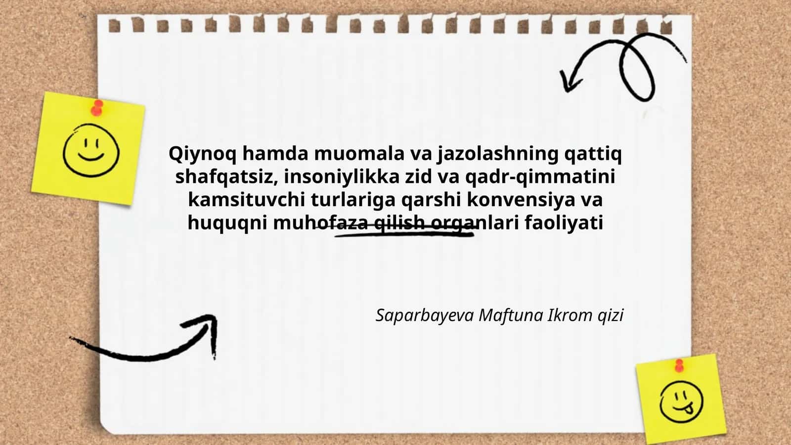 Saparbayeva Maftuna Ikrom qizi