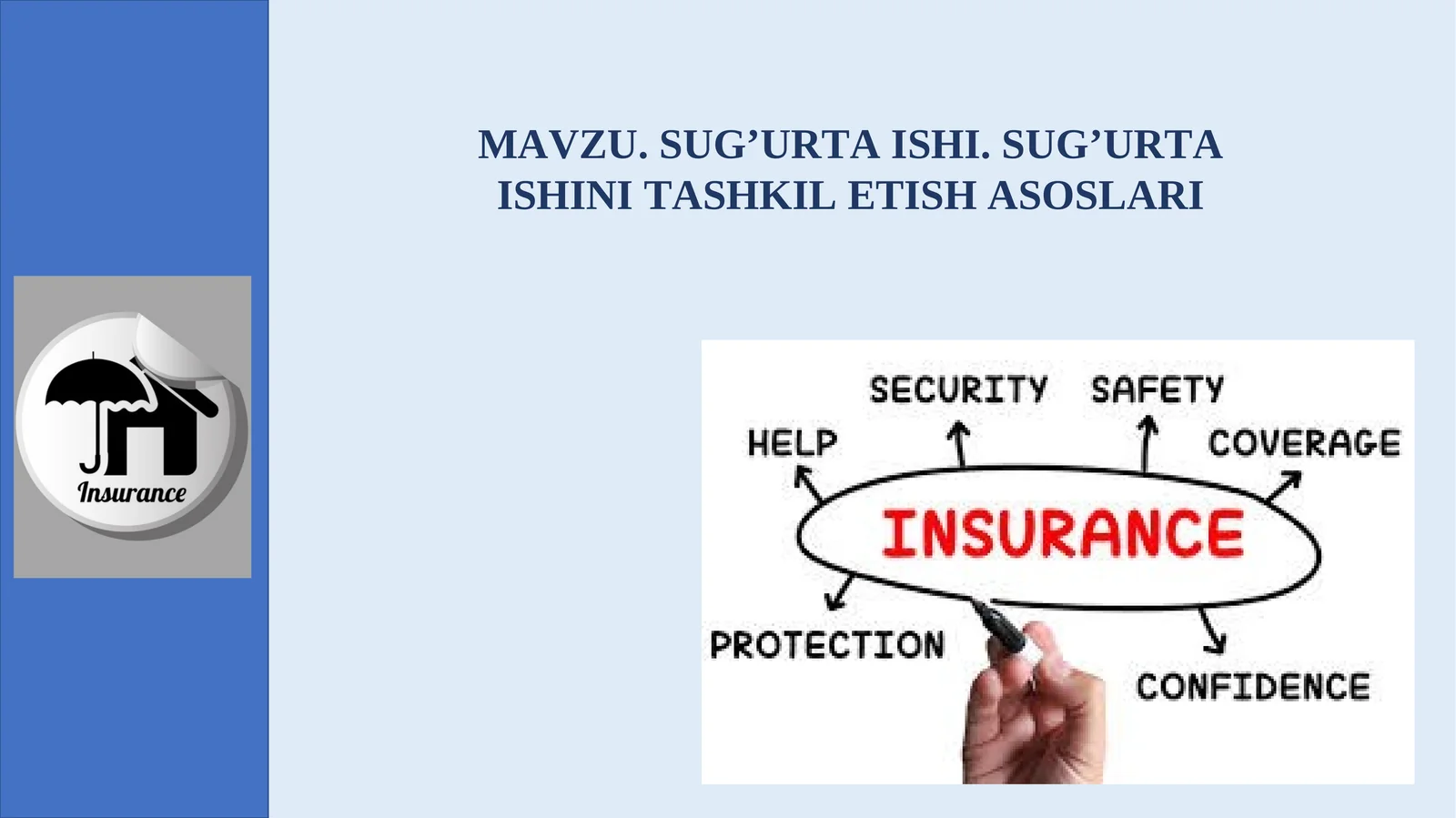 SUG’URTA ISHI. SUG’URTA ISHINI TASHKIL ETISH ASOSLARI