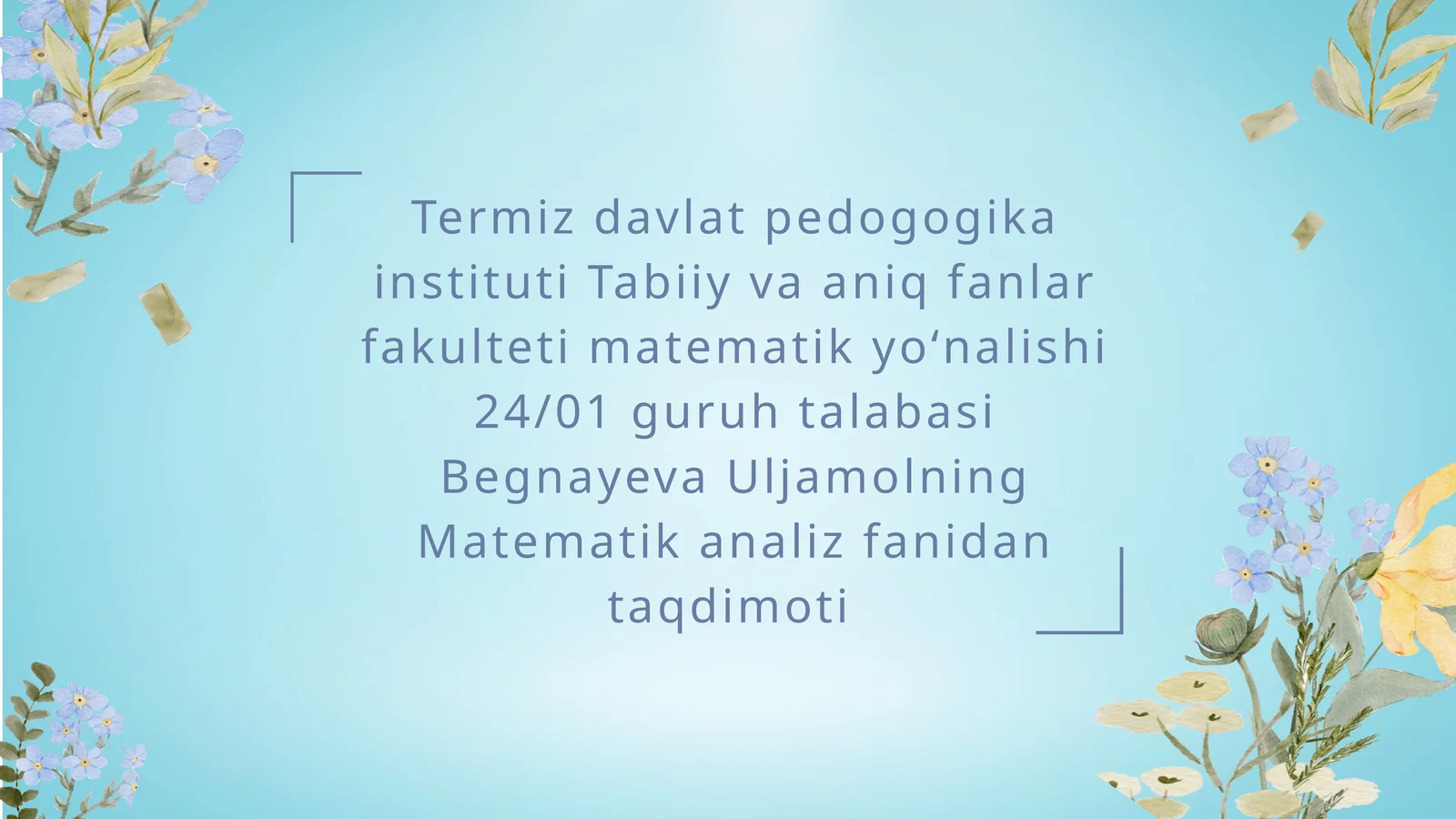 Toʻplamlar va ularning ustida amallar sanoqli toʻplmalar.Ekvivalent toʻplamlar. Akslantirish va ularning turlari. Teskari akslantirish