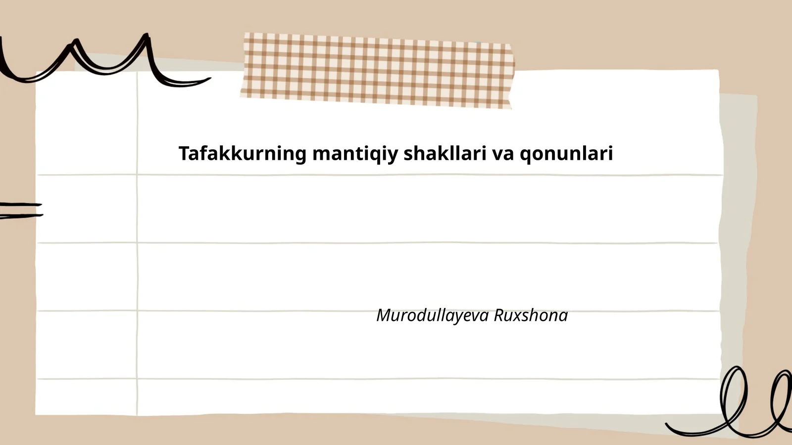Tafakkurning mantiqiy shakllari va qonunlari