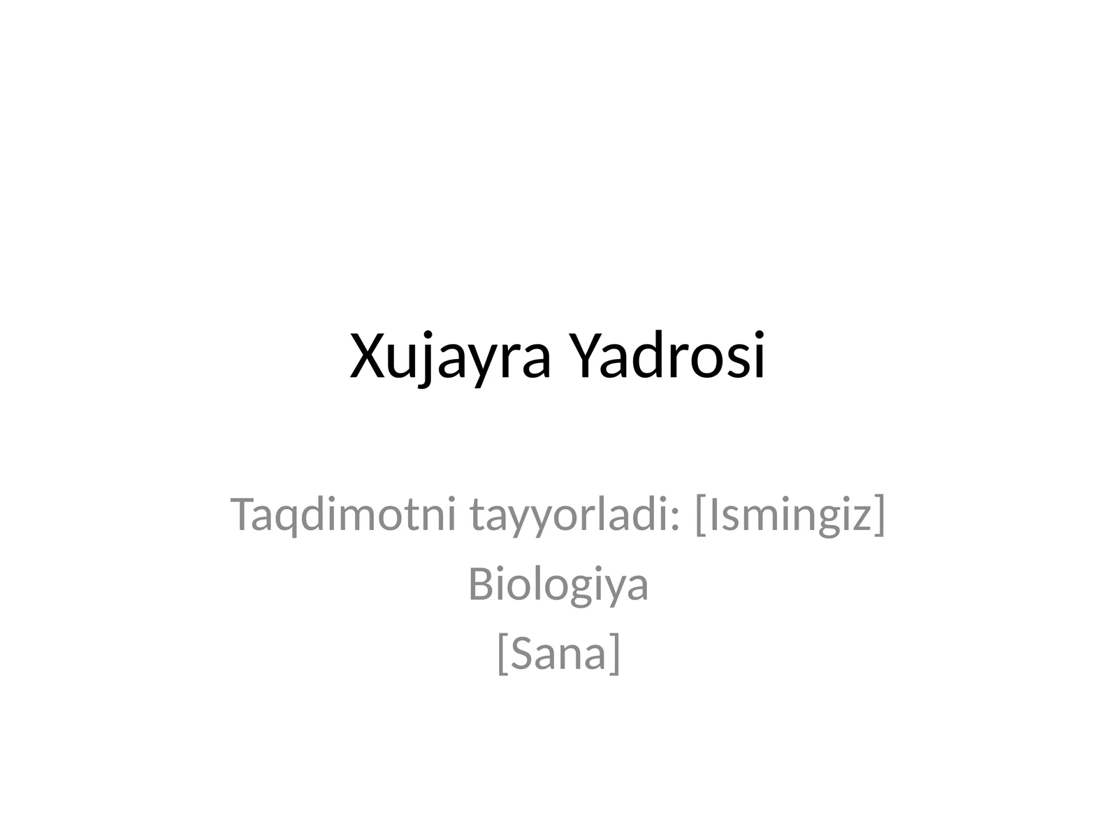 Xujayra Yadrosi