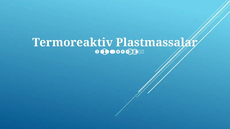 Termoreaktiv Plastmassalar