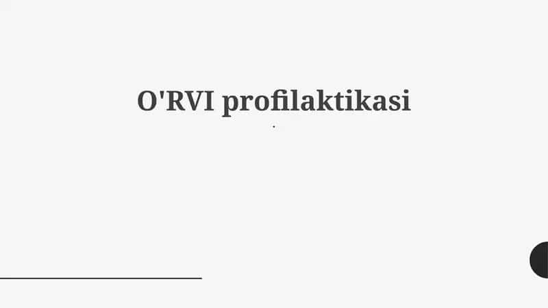 ARVI profilaktikasi