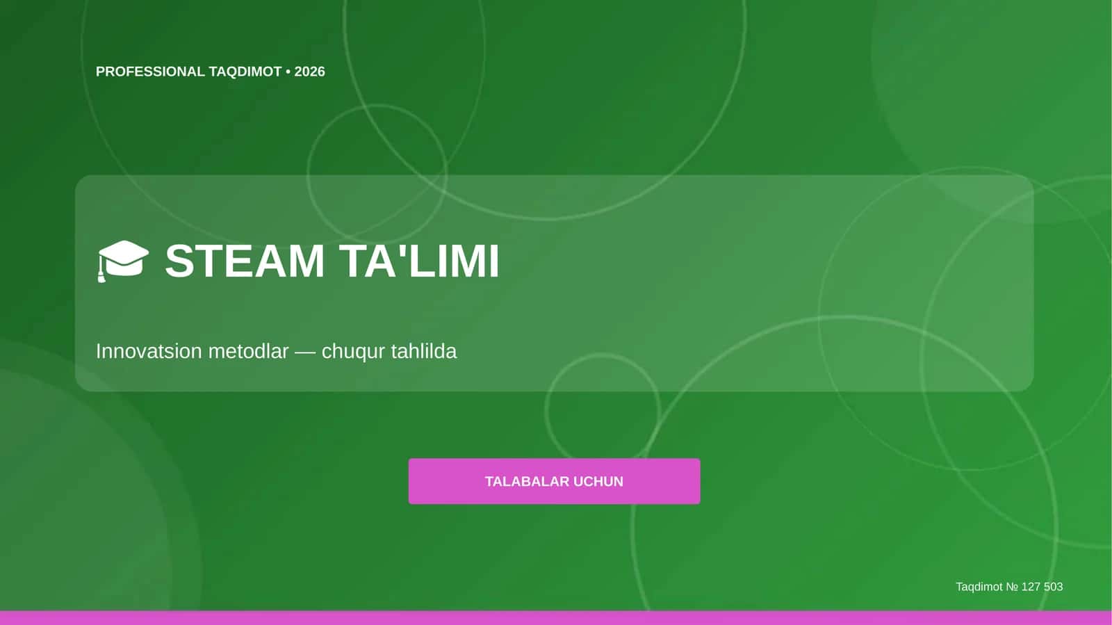 PROFESSIONAL TAQDIMOT • 2026