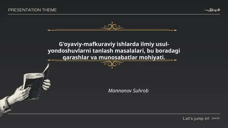 G'oyaviy-mafkuraviy ishlarda ilmiy usul-yondoshuvlarni tanlash masalalari