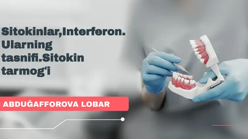 Sitokinlar,Interferon.Ularning tasnifi.Sitokin tarmogʻi