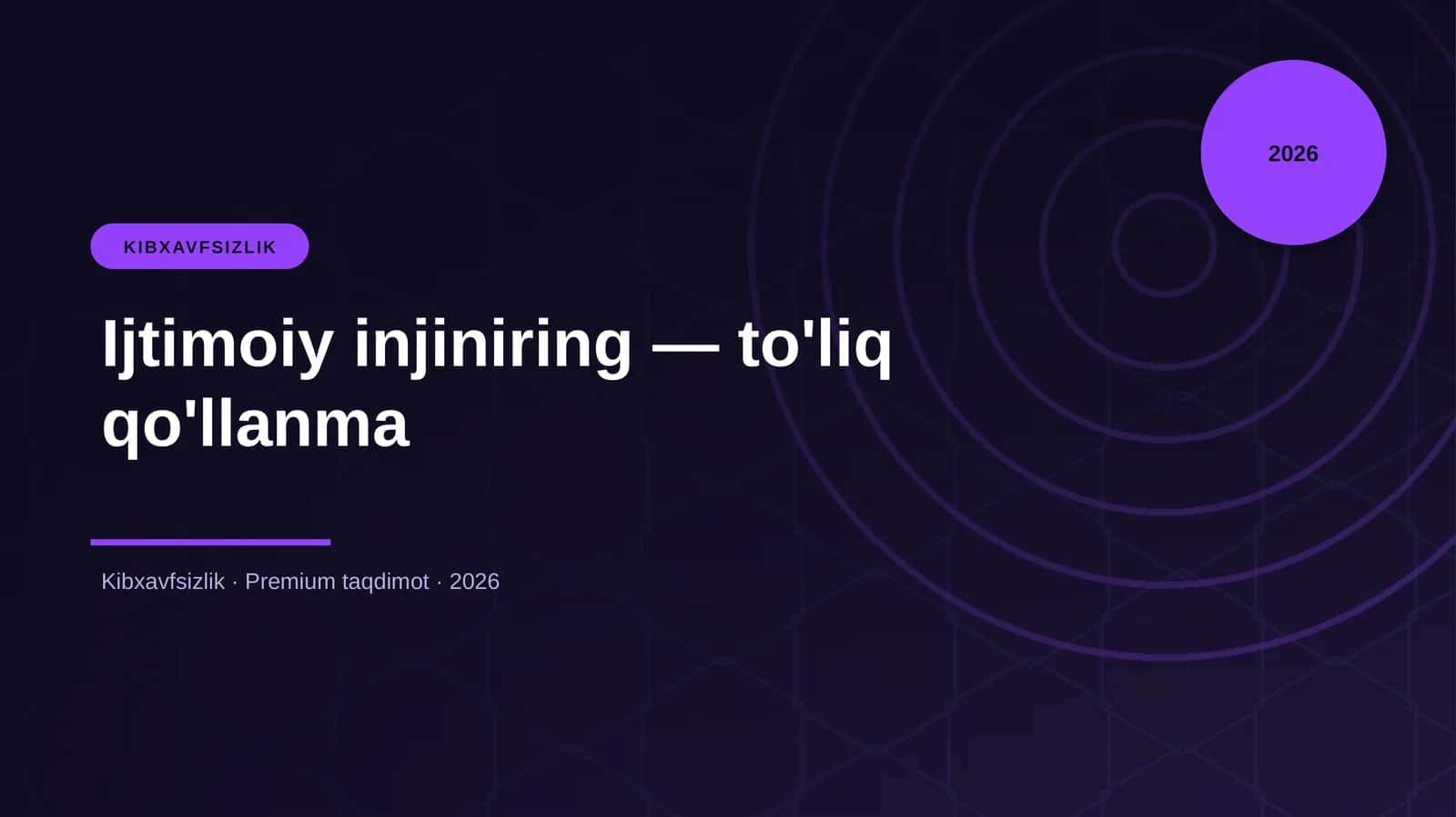 Ijtimoiy injiniring — to'liq qo'llanma
