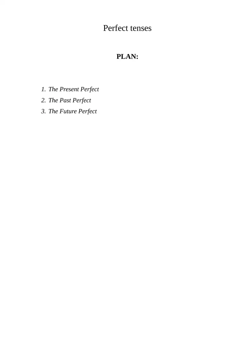 Present Perfect