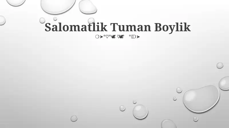 Salomatlik Tuman Boylik