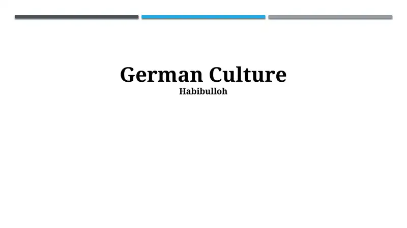 German Culture