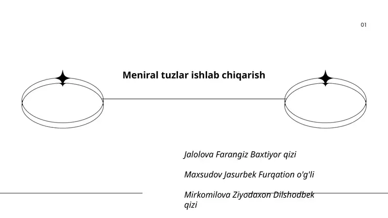 Mineral tuzlar ishlab chiqarish