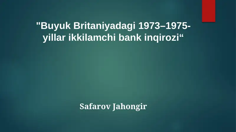 1973–1975-yillar ikkilamchi bank inqirozi
