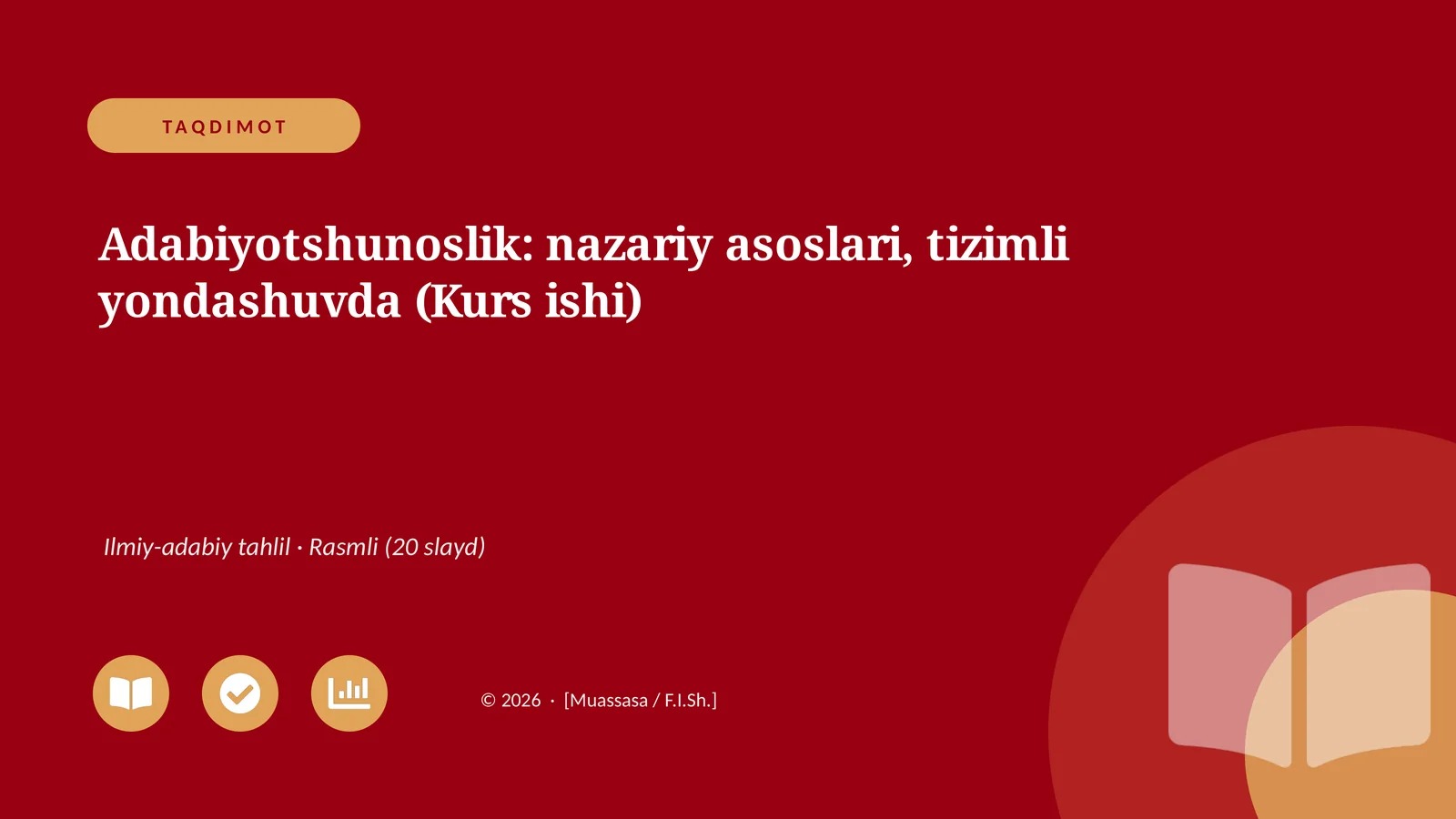 Adabiyotshunoslik: nazariy asoslari, tizimli yondashuvda (Kurs ishi)
