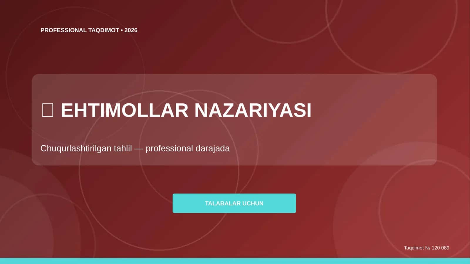 EHTIMOLLAR NAZARIYASI