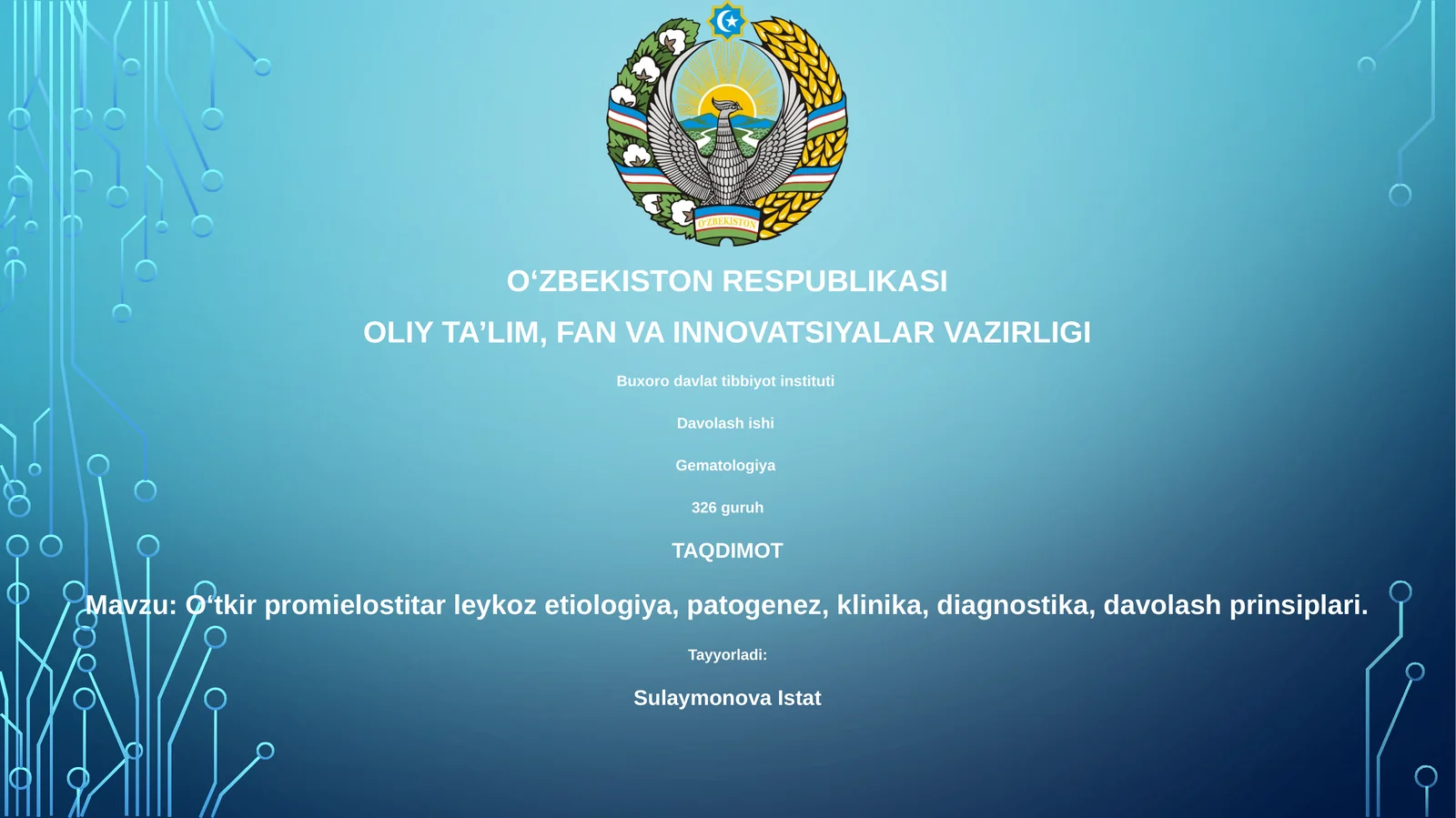 O‘tkir promielostitar leykoz