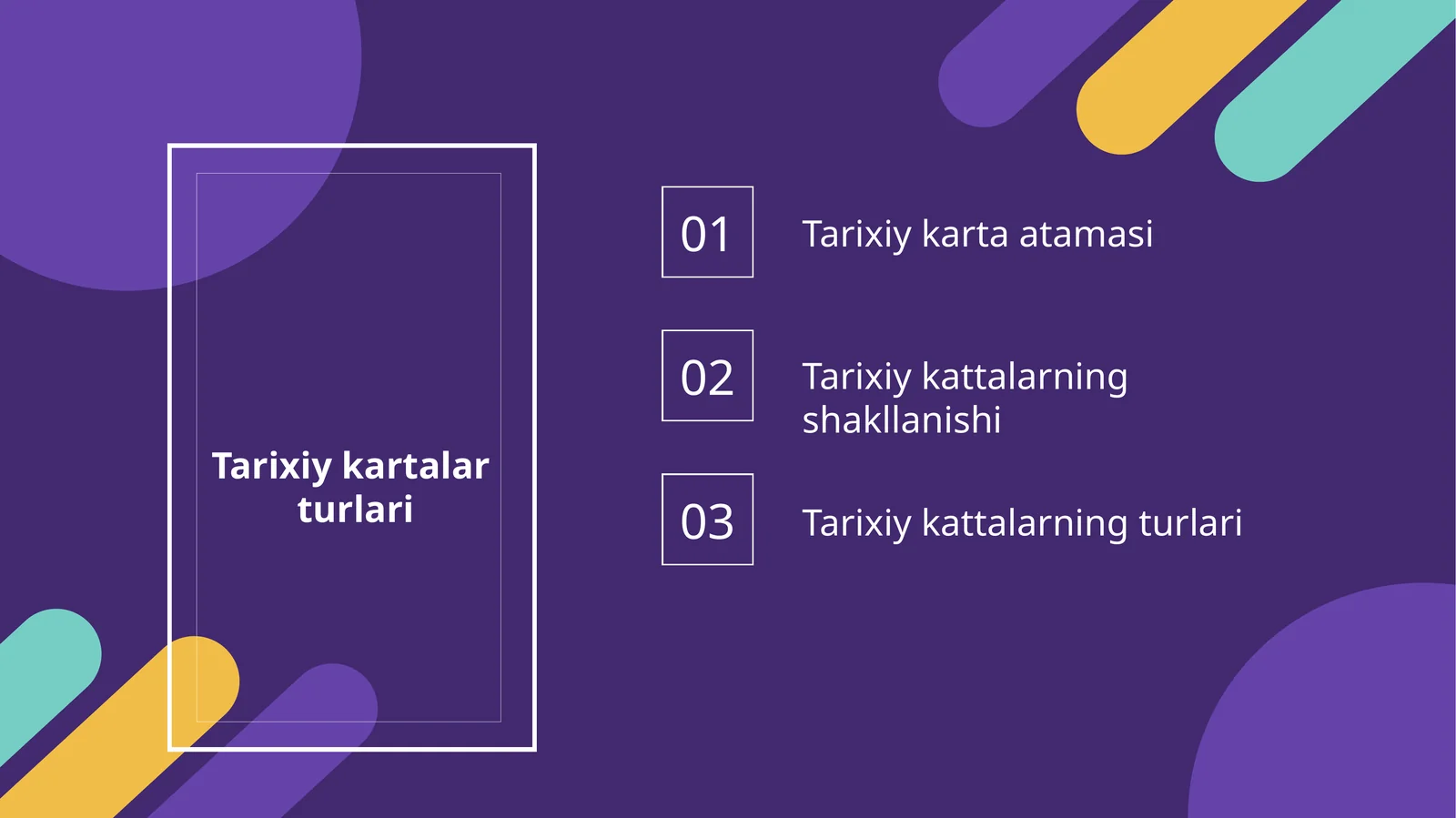 Tarixiy kartalar turlari