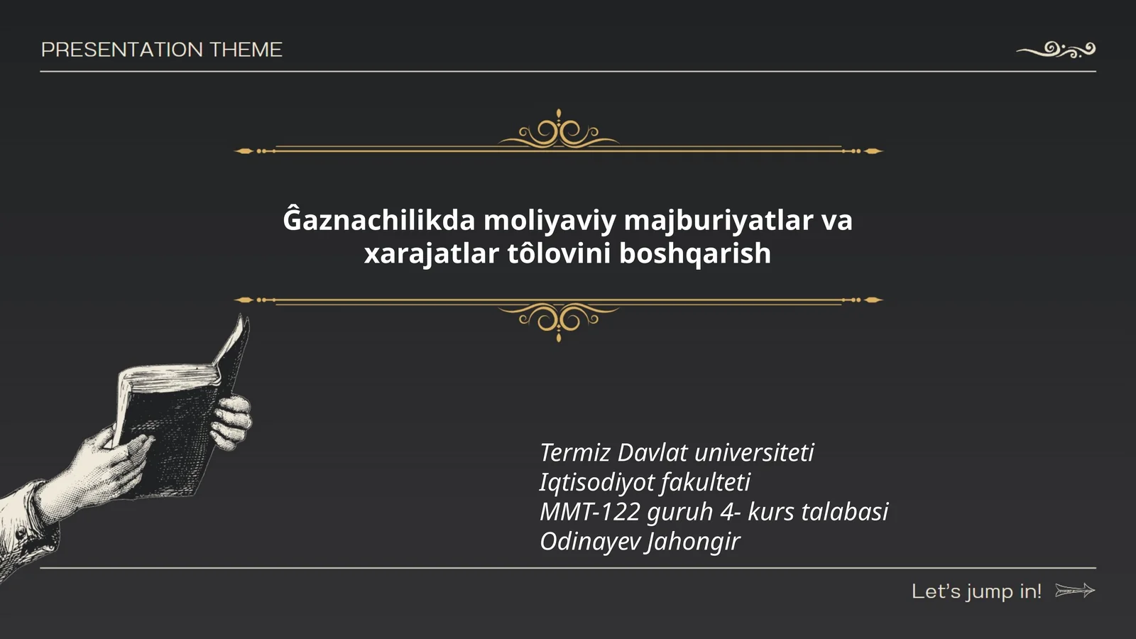 Ĝaznachilikda moliyaviy majburiyatlar va xarajatlar tôlovini boshqarish
