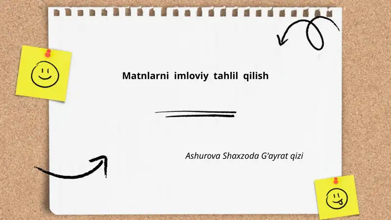 Matnlarni imloviy tahlil qilish