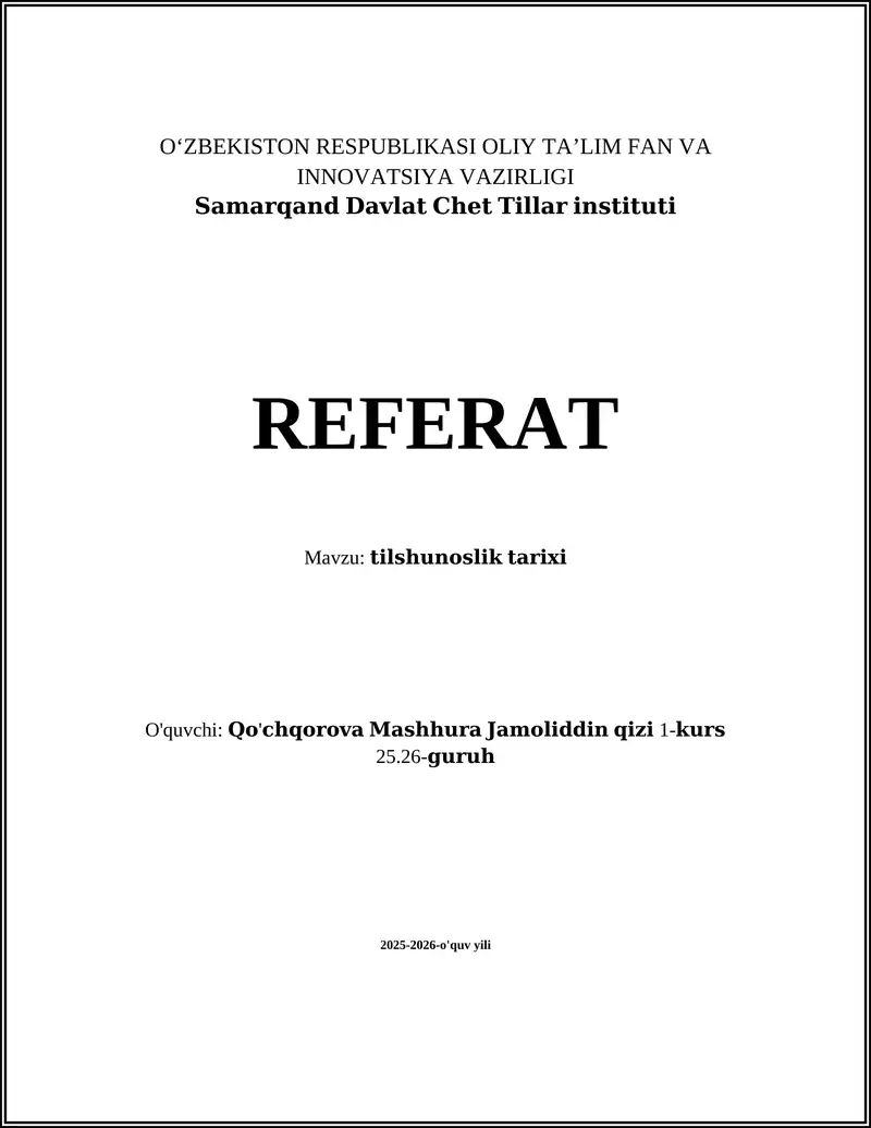 Tilshunoslik tarixi